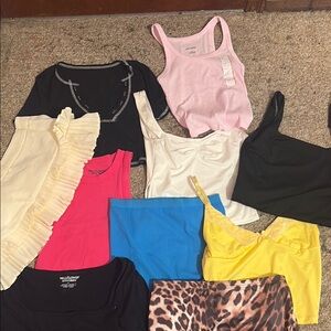 Bundle of tops and skirts $22 for all 8 tops 2 skirts included